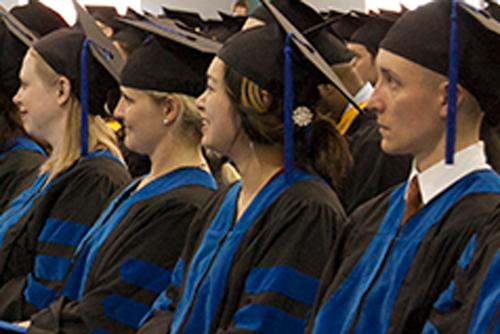 Students at commencement